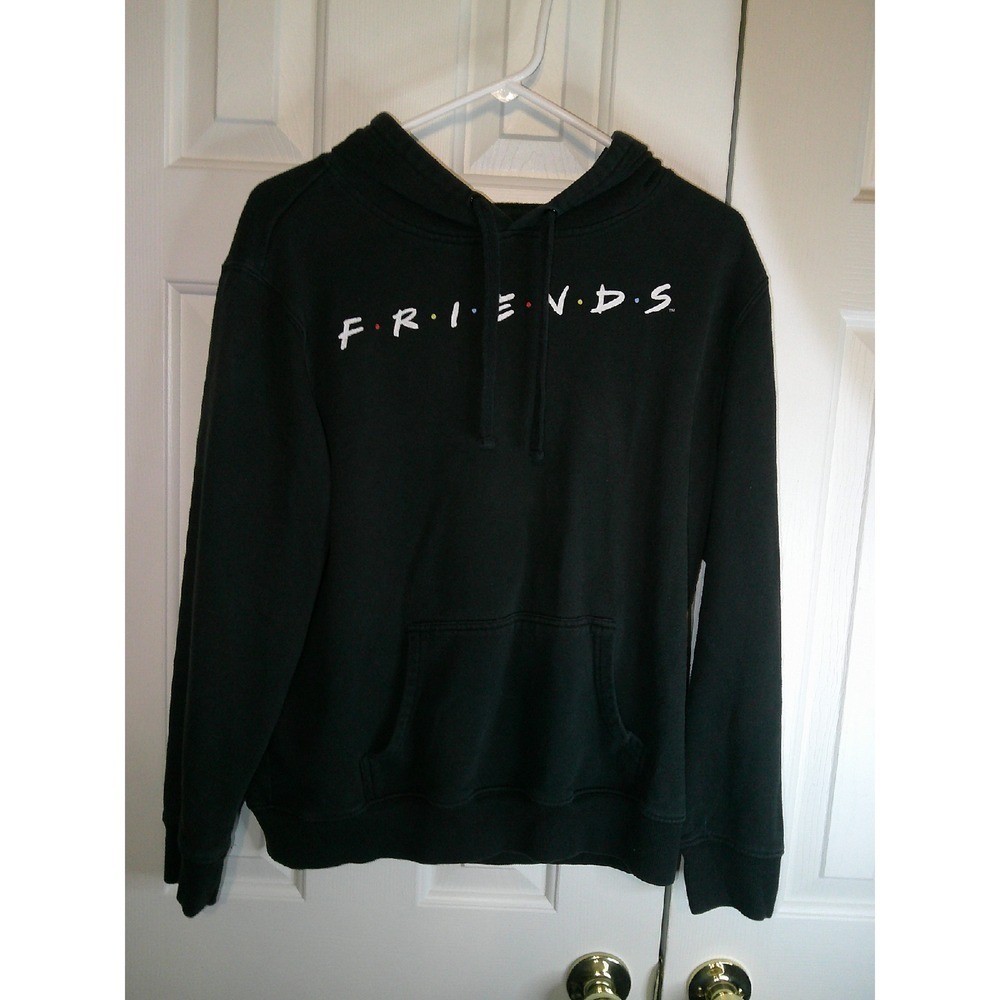 Vintage Friends TV Show Black Hoodie Pullover Sweatshirt with Pockets Size M